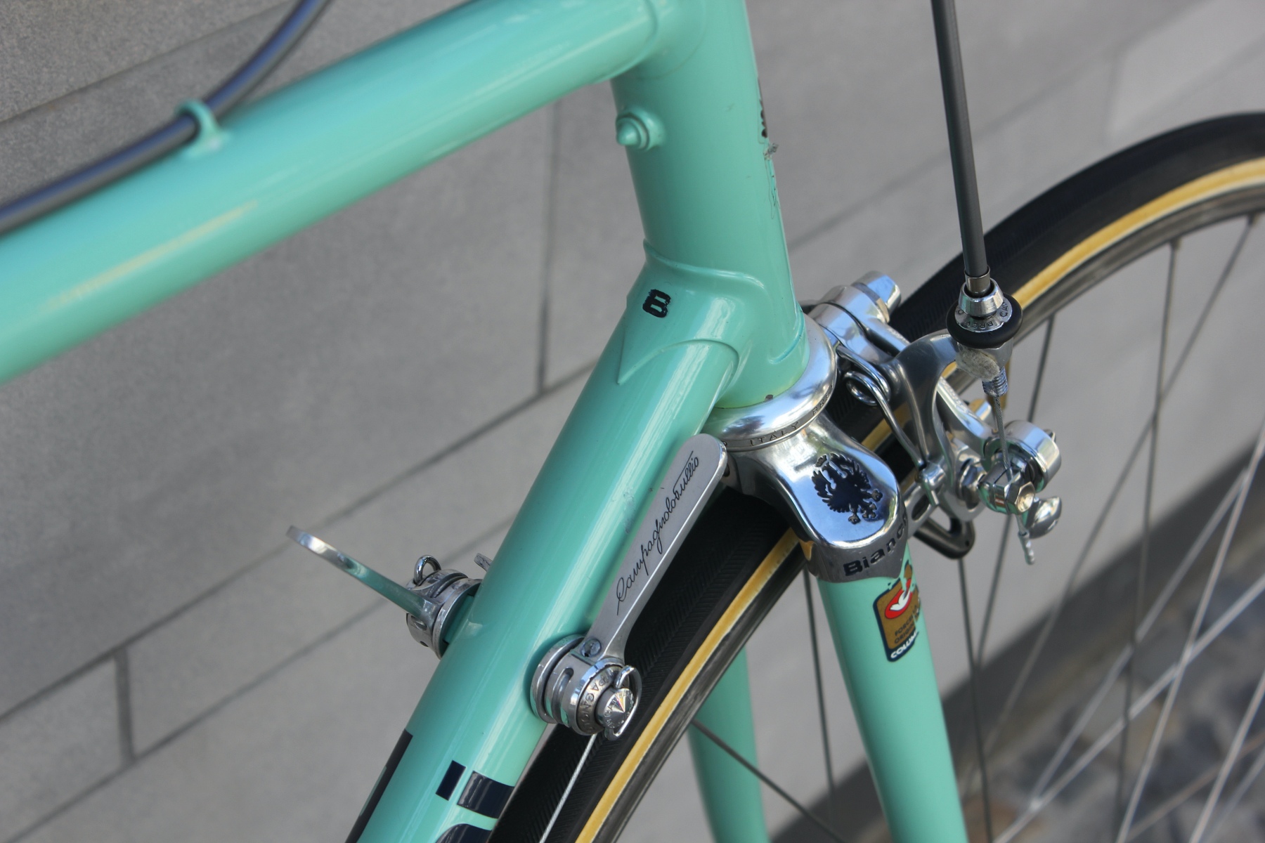 Bianchi Workshop Girl 1984 A4 Advertising Print Campagnolo C Super